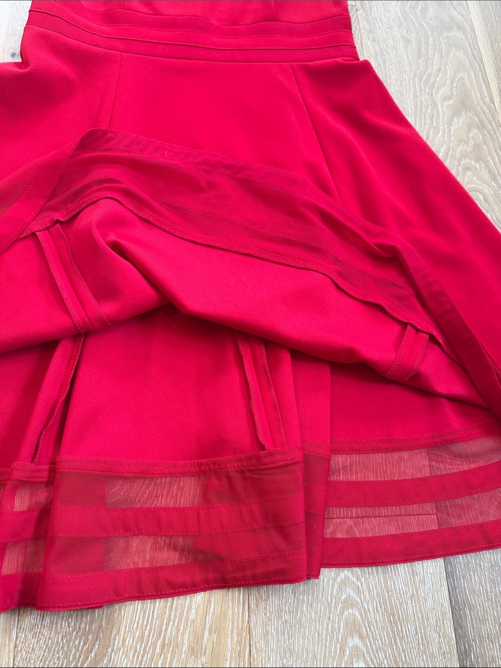 Calvin Klein Red Fit And Flare Dress Size 6 - Picture 5 of 8